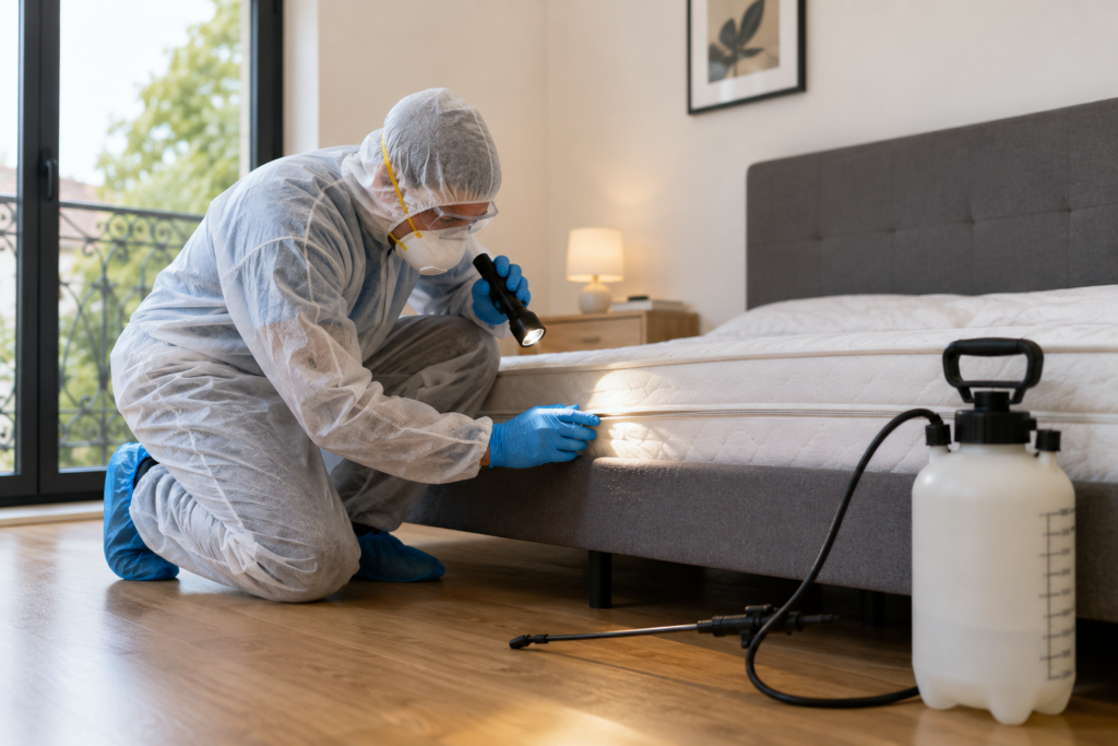 Traitement des punaises de lit à Argenteuil avec inspection professionnelle du matelas.